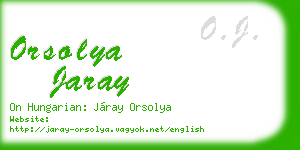 orsolya jaray business card