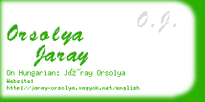 orsolya jaray business card